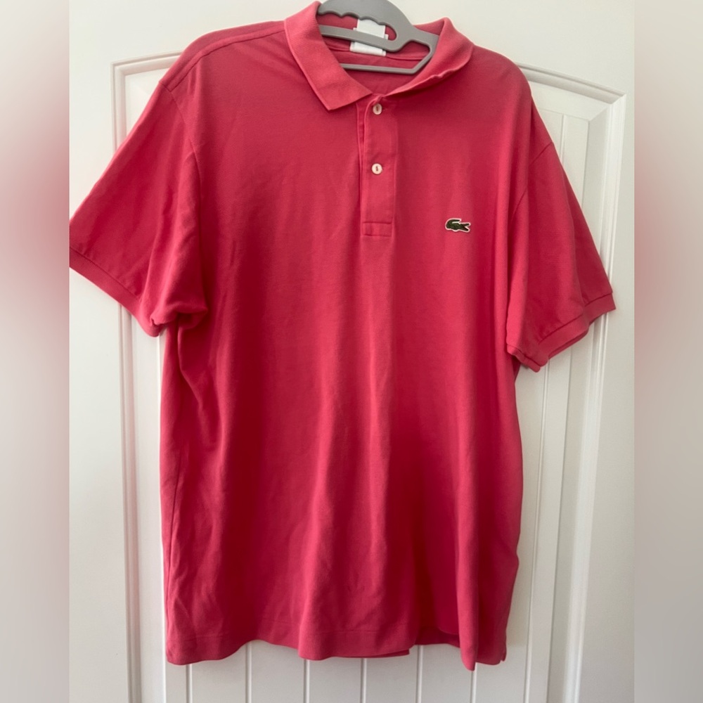 Men's XL-Lacoste Men's Classic Fit Short-Sleeve Piqué Polo Shirt in a coral
